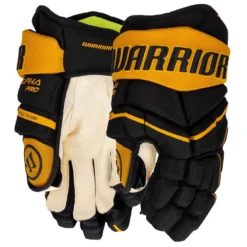 Warrior Alpha Pro Hockey Gloves - Senior -Warrior Sales Shop warrior alpha pro hockey gloves senior black sport gold